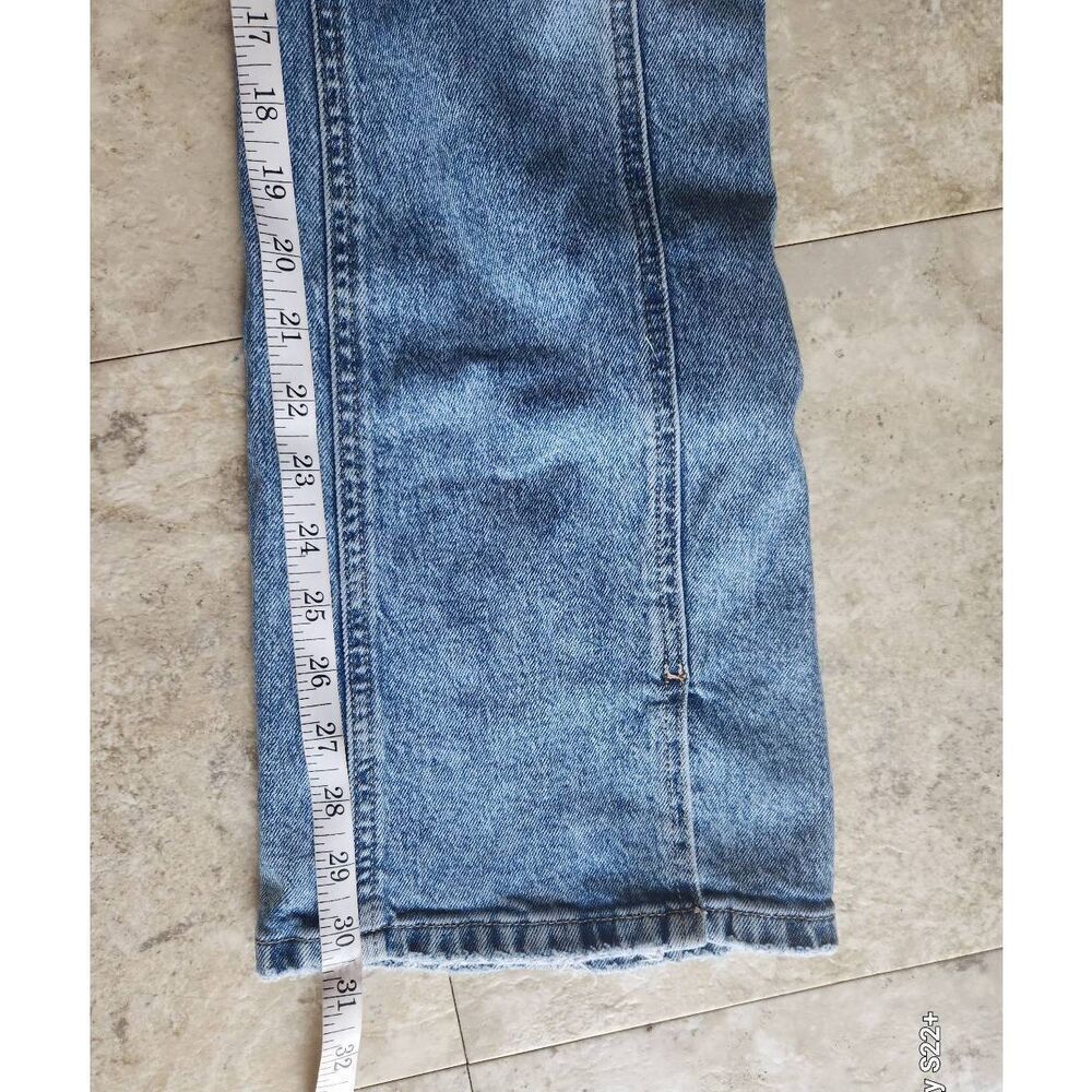 42 Maurices Edgely high rise flare wide leg pieced jeans w/slit light wash - Picture 5 of 7